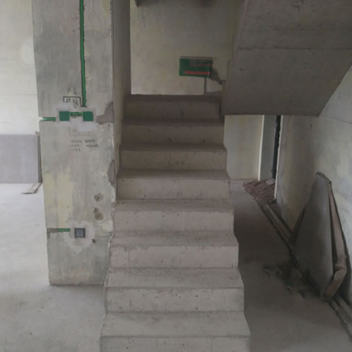 淄博張店澆筑樓梯施工