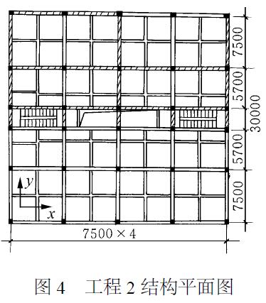 圖4 工程2 結構平面圖